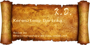 Keresztesy Darinka névjegykártya